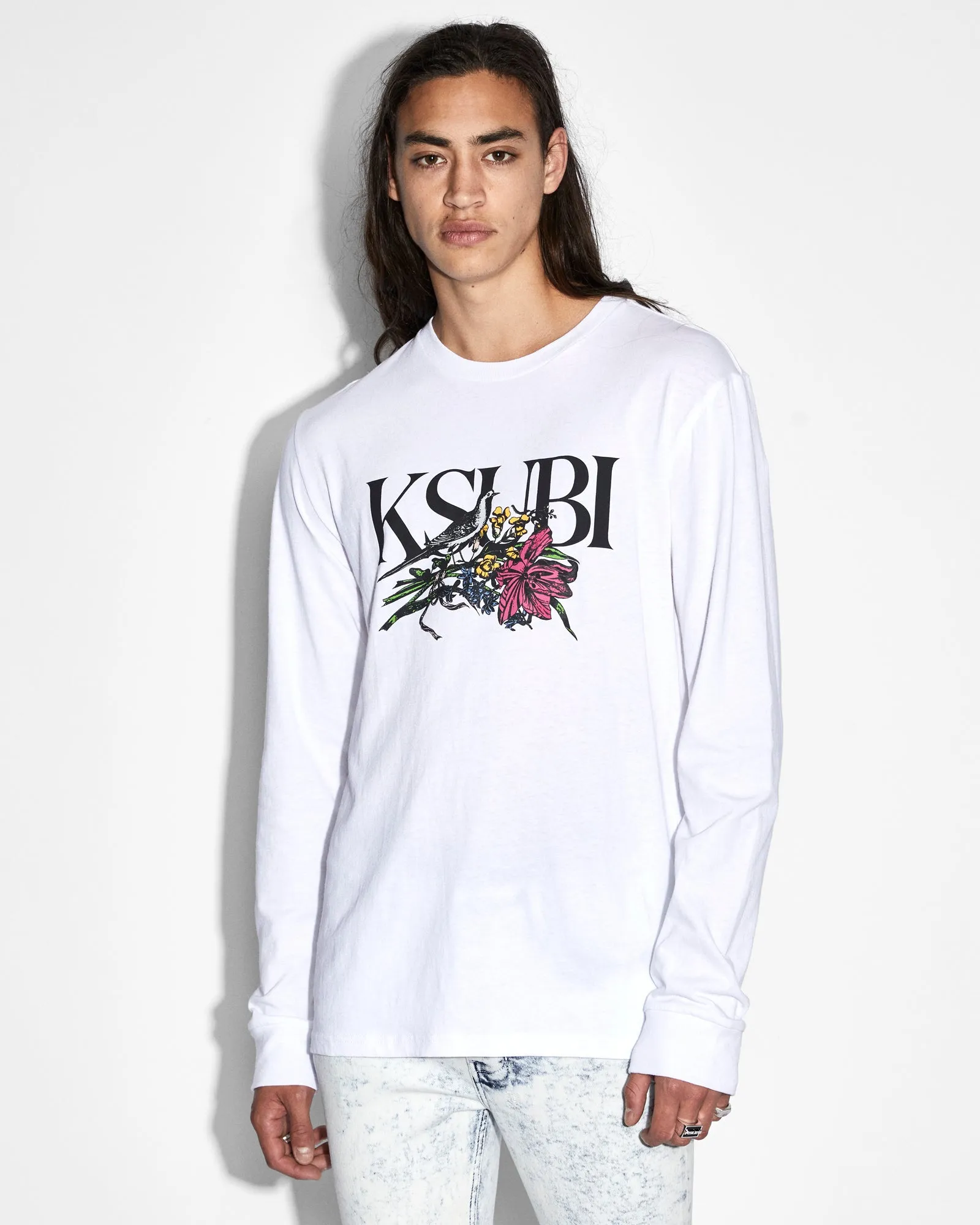 HABITAT KASH LS TEE TRU WHITE sold by Ksubi