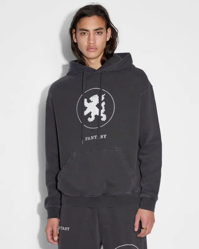 LION BIGGIE HOODIE FADED BLACK sold by Ksubi