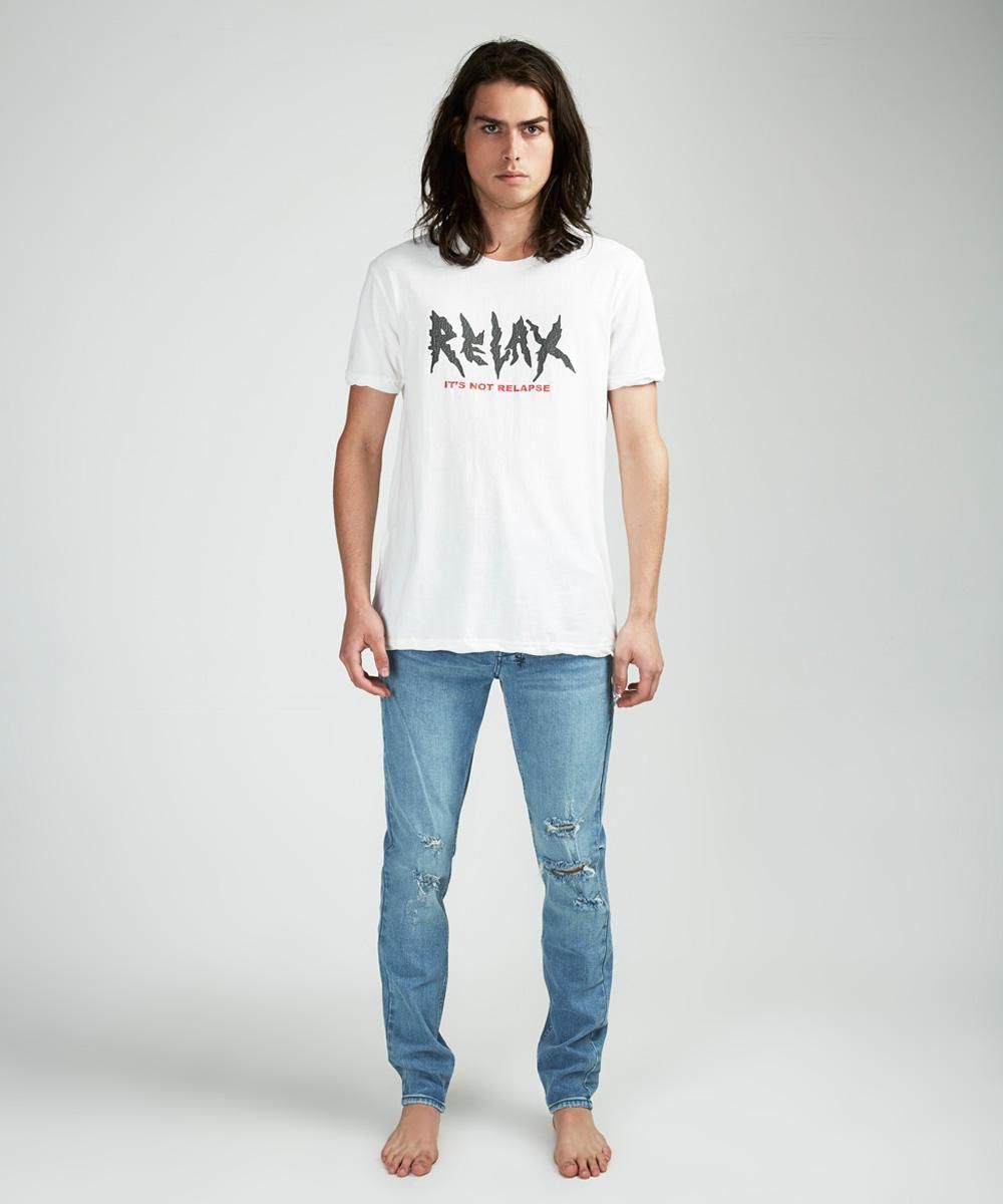 RELAX SS TEE WORN IN WHITE sold by Ksubi product image thumbnail 3