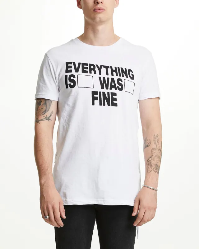 IM FINE SEEING LINES SS TEE WH sold by Ksubi