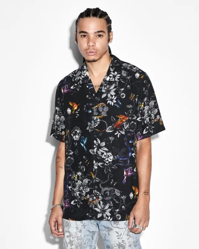 UNEARTHLY RESORT SS SHIRT BLACK sold by Ksubi