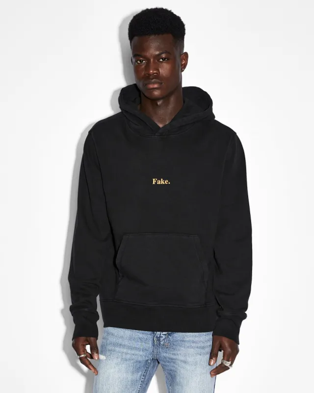 FAKE KASH  HOODIE BLACK ORANGE made by Ksubi