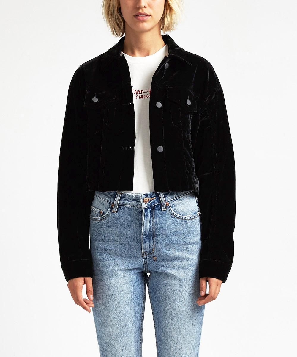 DAGGERZ CROP JACKET BLACK POLISH sold by Ksubi