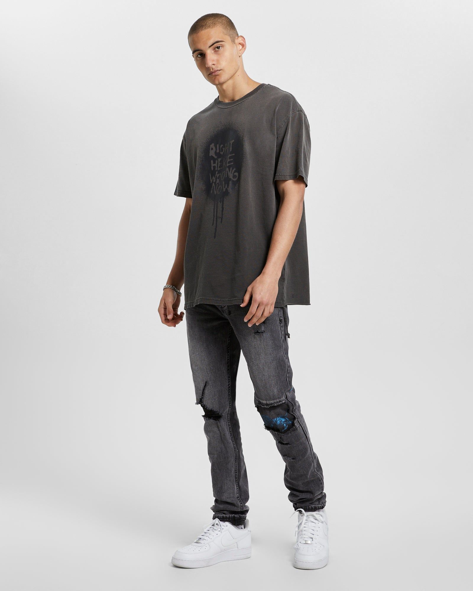 RIGHT HERE BIGGIE SS TEE DOUBLE BLACK sold by Ksubi product image thumbnail 2