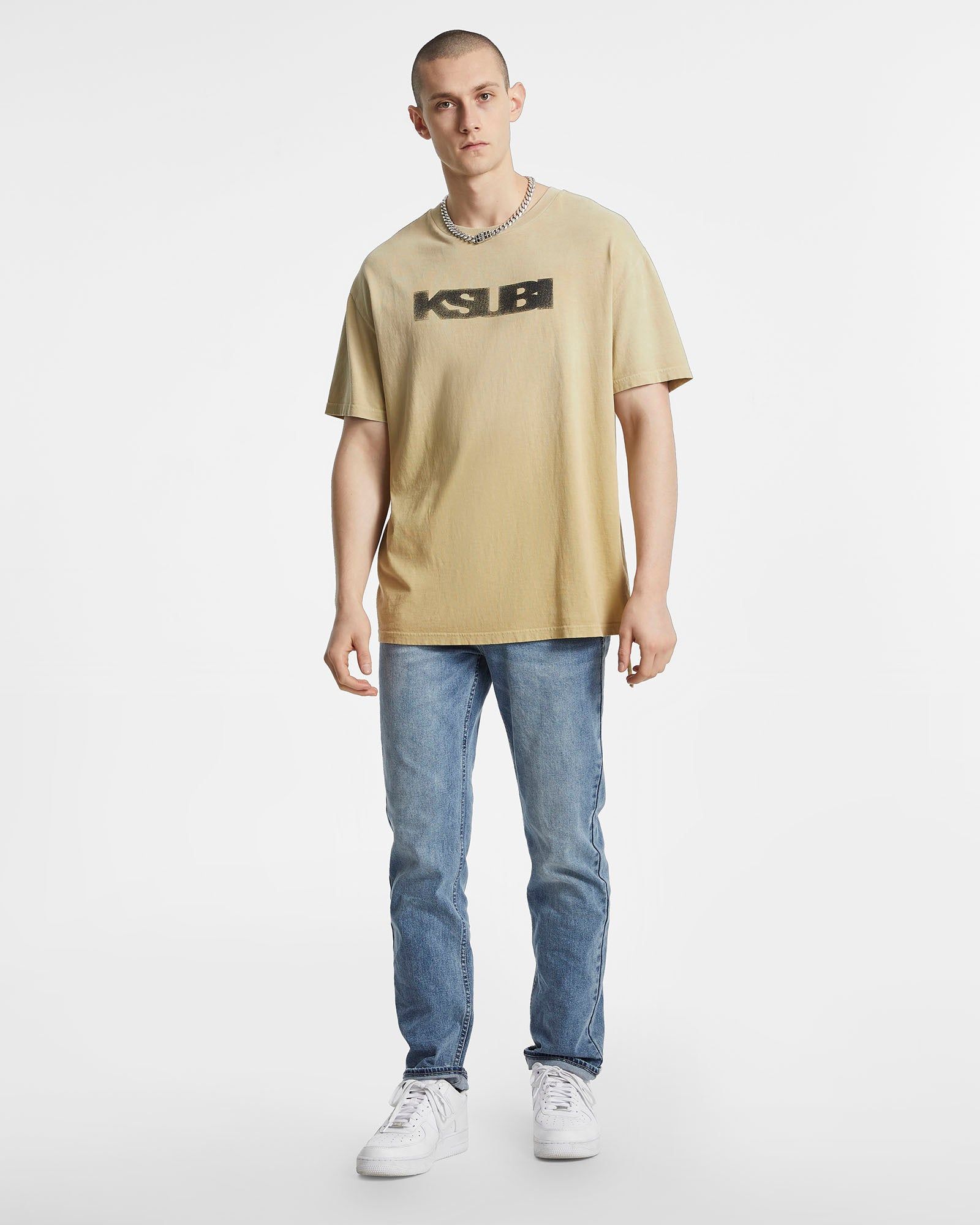 SIGN OF THE TIMES BIGGIE SS TEE CAMEL sold by Ksubi product image thumbnail 5