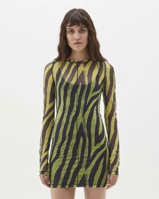 THE ANIMAL LS MESH DRESS sold by Ksubi