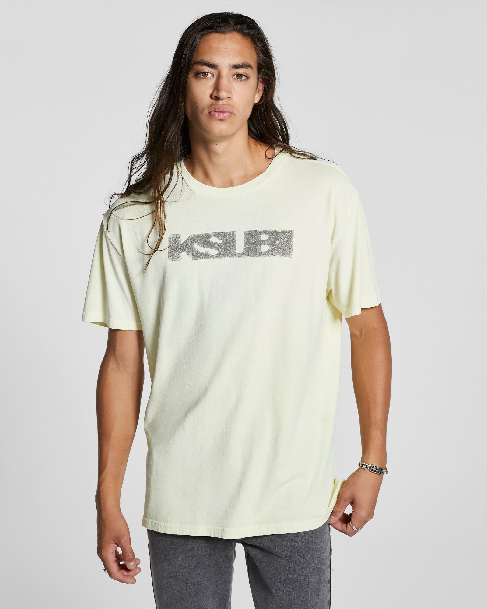 SOTT BIGGIE SS TEE LEMON sold by Ksubi