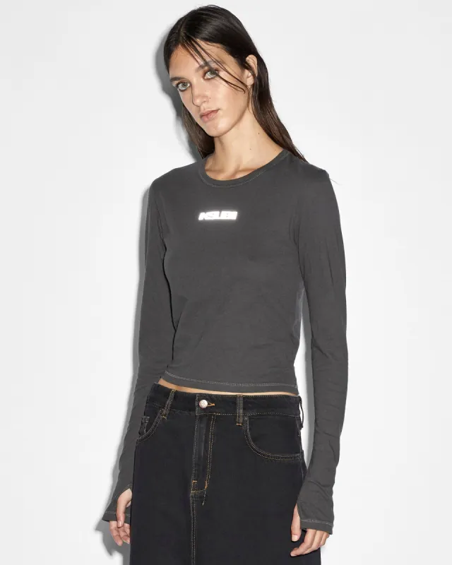 STACKED LS TEE CHARCOAL sold by Ksubi