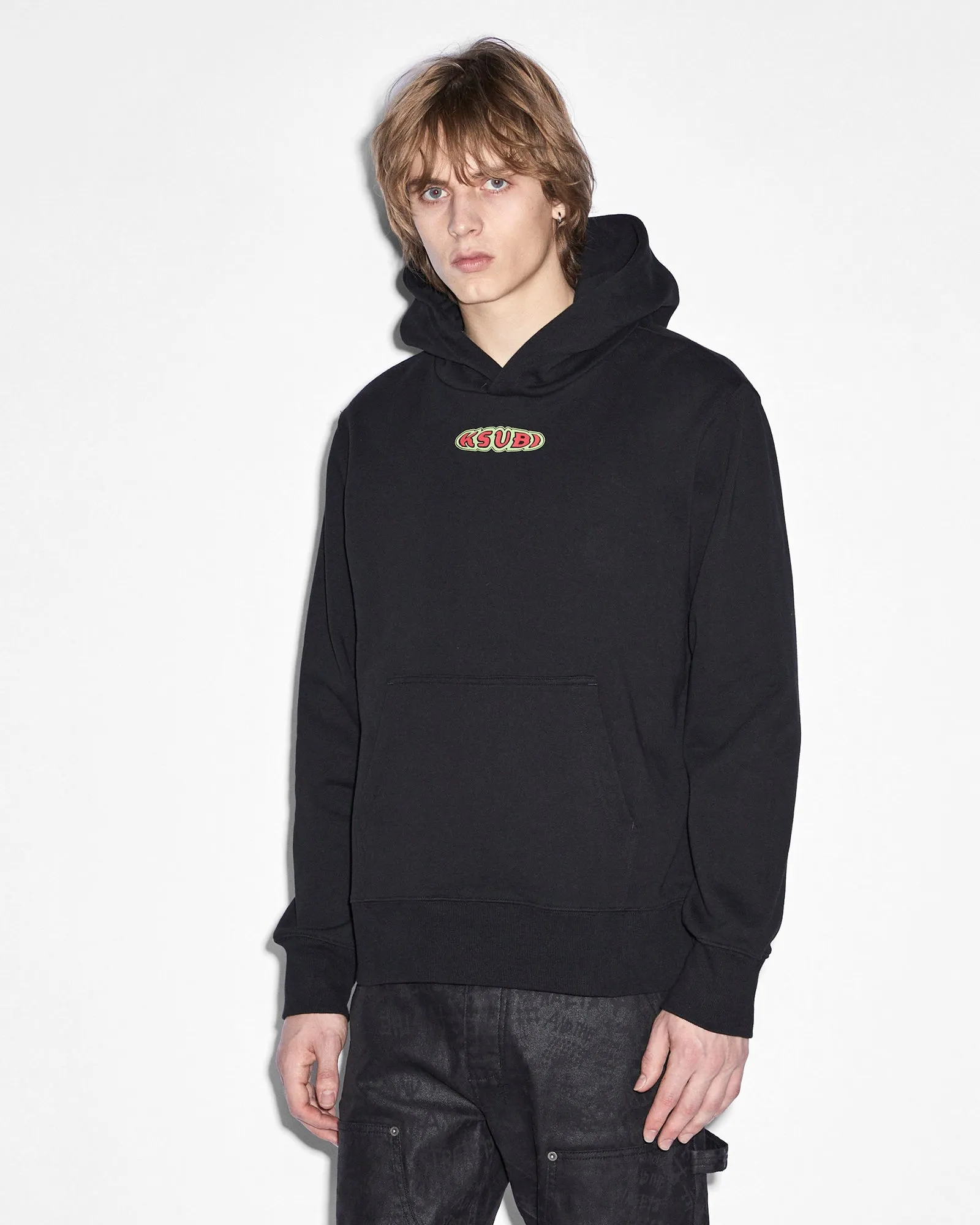 RED PILL KASH HOODIE JET BLACK sold by Ksubi