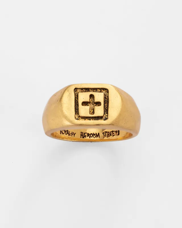 18K OX DRIPPS 1999 SIGNET RING sold by Ksubi