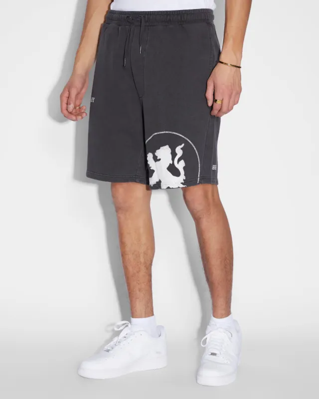 LION TRAK SHORT FADED BLACK sold by Ksubi