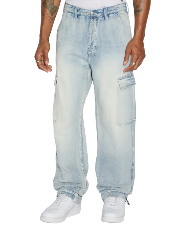 RIOT CARGO PANT BLUE ICE made by Ksubi