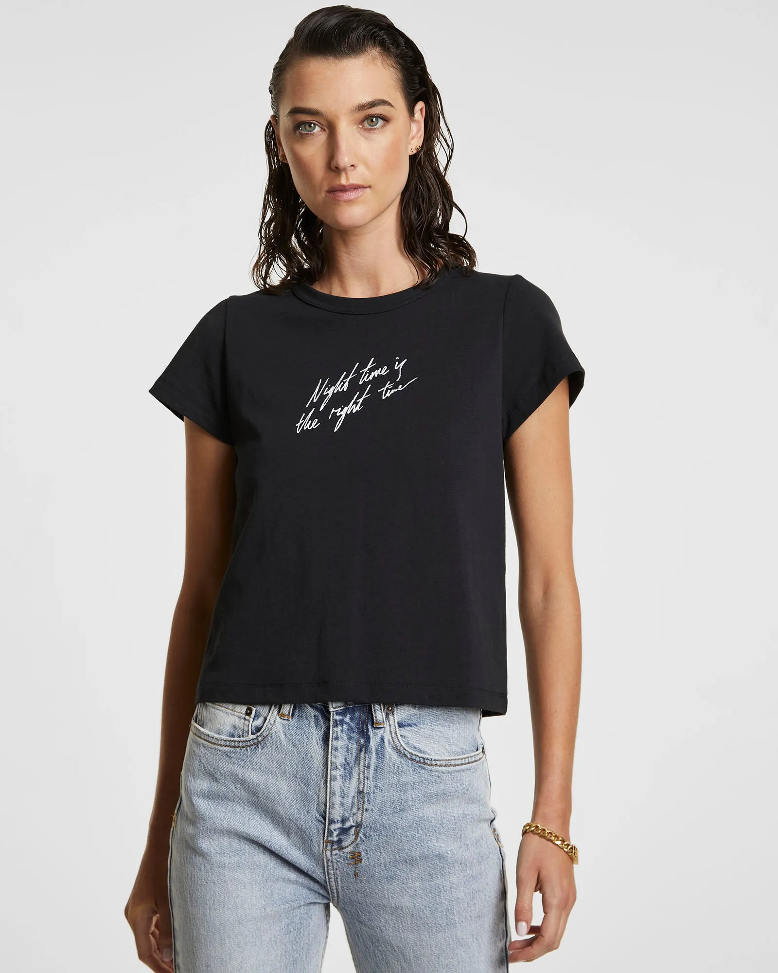 NIGHTTIME MINI SS TEE JET BLACK sold by Ksubi product image thumbnail 5