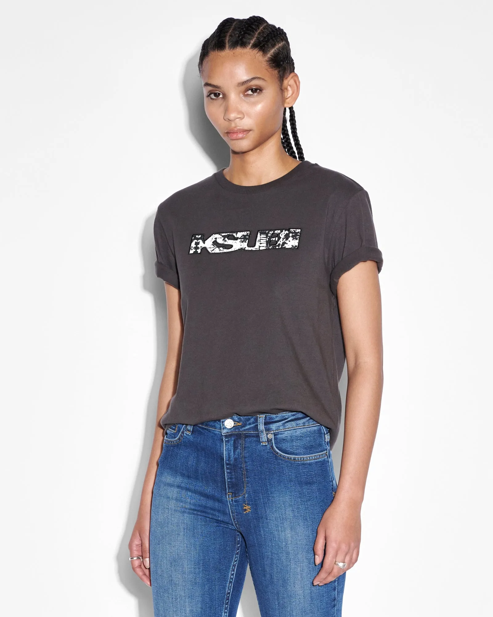 SOTT GRAF KLASSIC SS TEE CHARCOAL sold by Ksubi