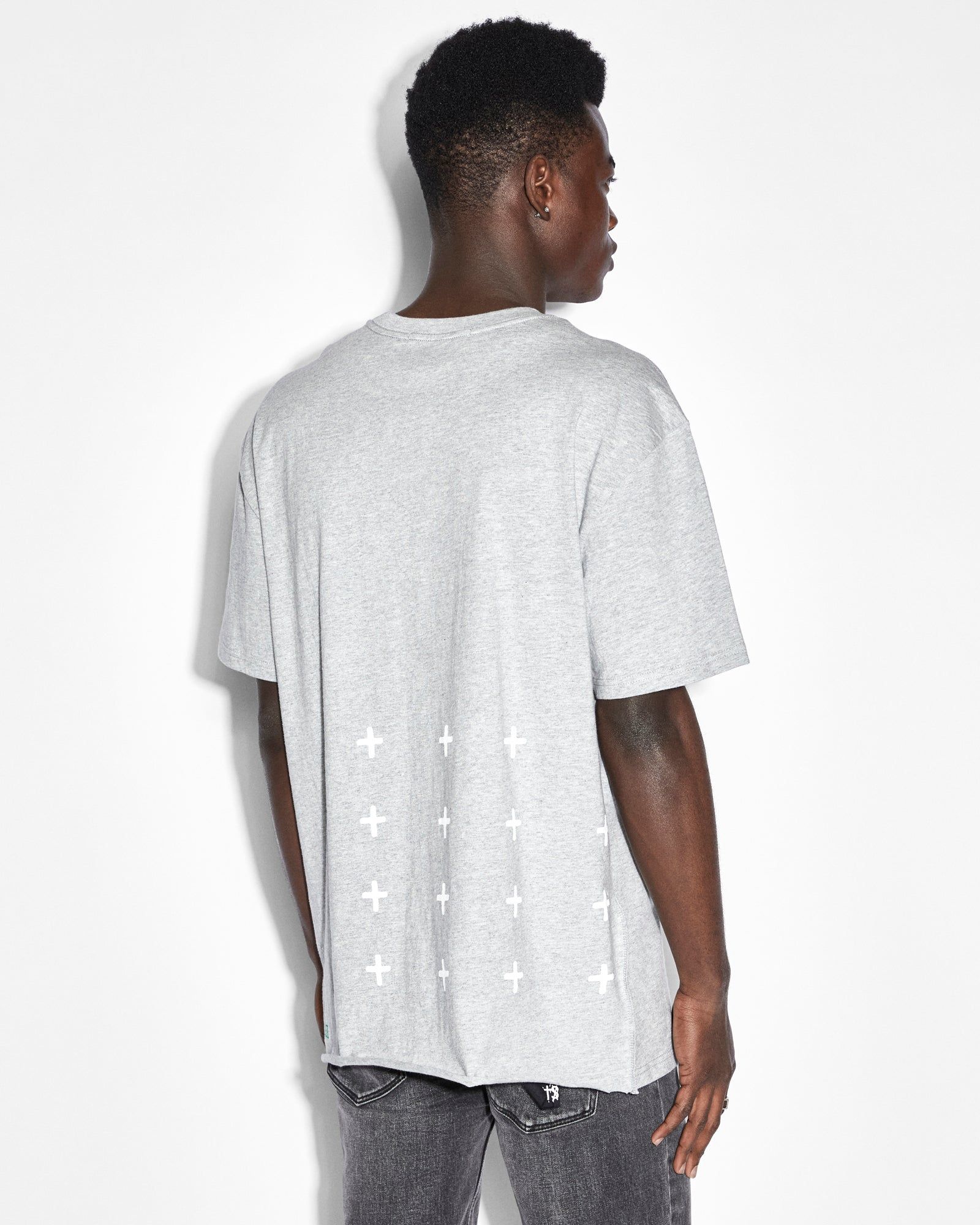 SCRIPTED BIGGIE SS TEE GREY MARLE sold by Ksubi product image thumbnail 3