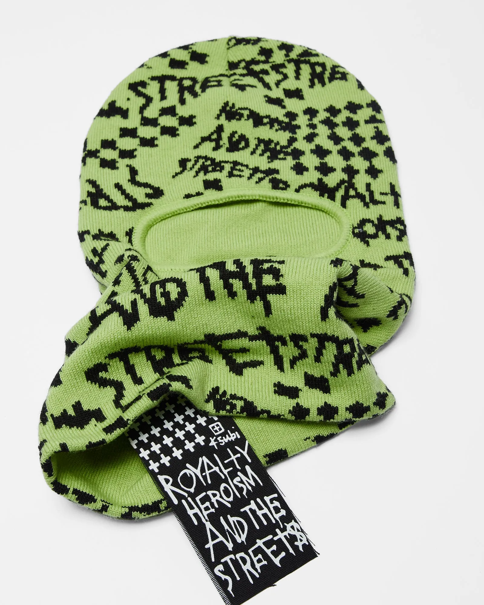 [Ksubi]* Inkognito Balaclava * ウール バラクラバ ロゴ Inkognito Wool Balaclava - Black and White | Ksubi ++