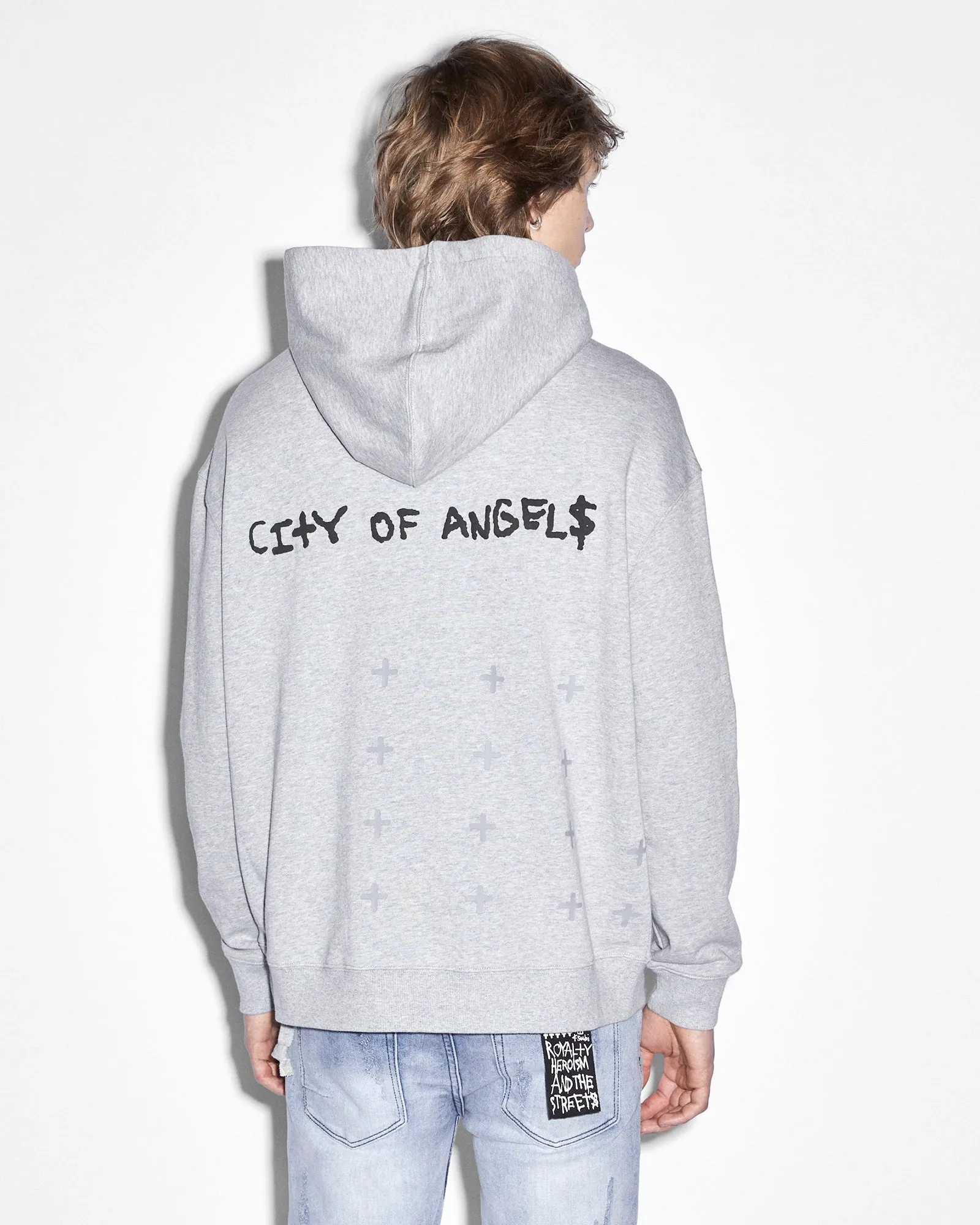 LA 4X4 BIGGIE HOODIE GREY MARLE sold by Ksubi product image thumbnail 3