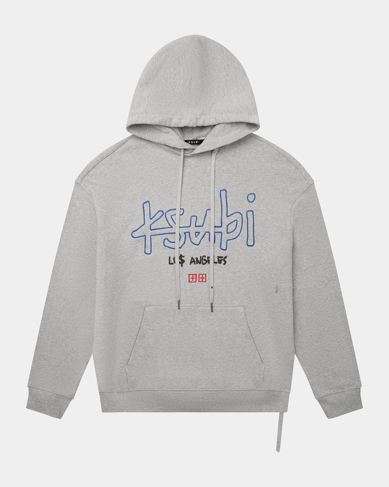 LA 4X4 BIGGIE HOODIE GREY MARLE sold by Ksubi product image thumbnail 4