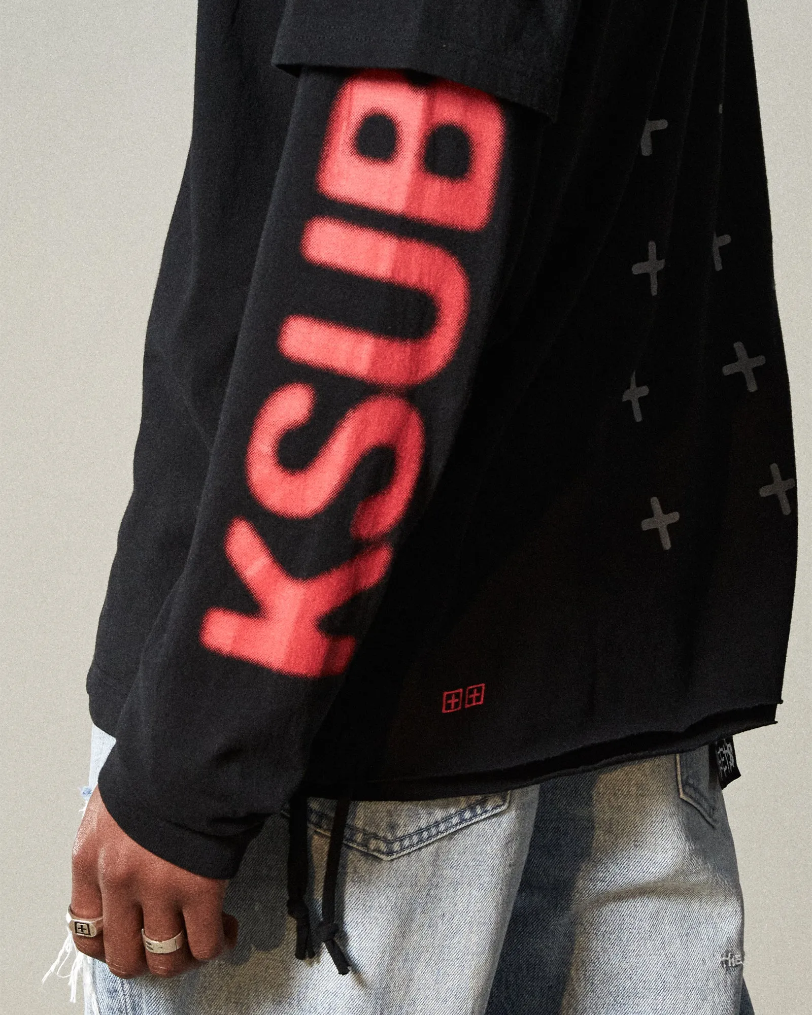 CONSPIRACY BIGGIE LS TEE JET BLACK sold by Ksubi product image thumbnail 5