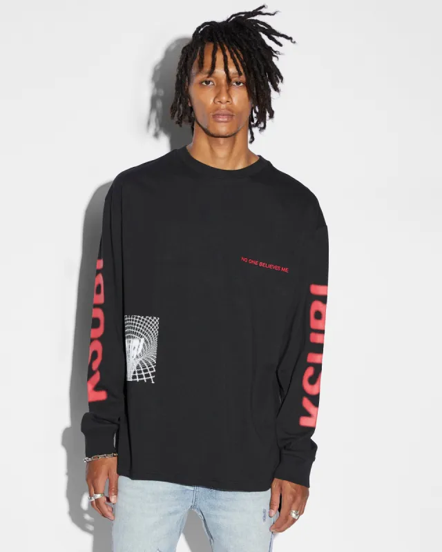 CONSPIRACY BIGGIE LS TEE JET BLACK sold by Ksubi