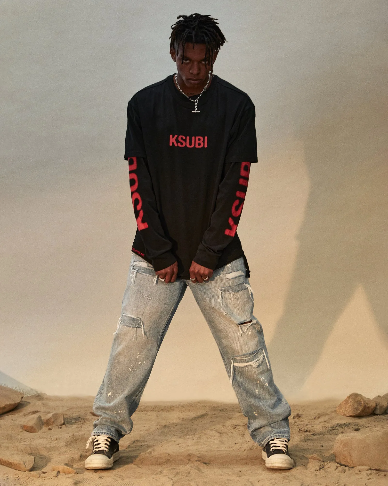 CONSPIRACY BIGGIE LS TEE JET BLACK sold by Ksubi product image thumbnail 3