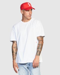 4 X 4 CROSS DOLLAR CAP RED sold by Ksubi