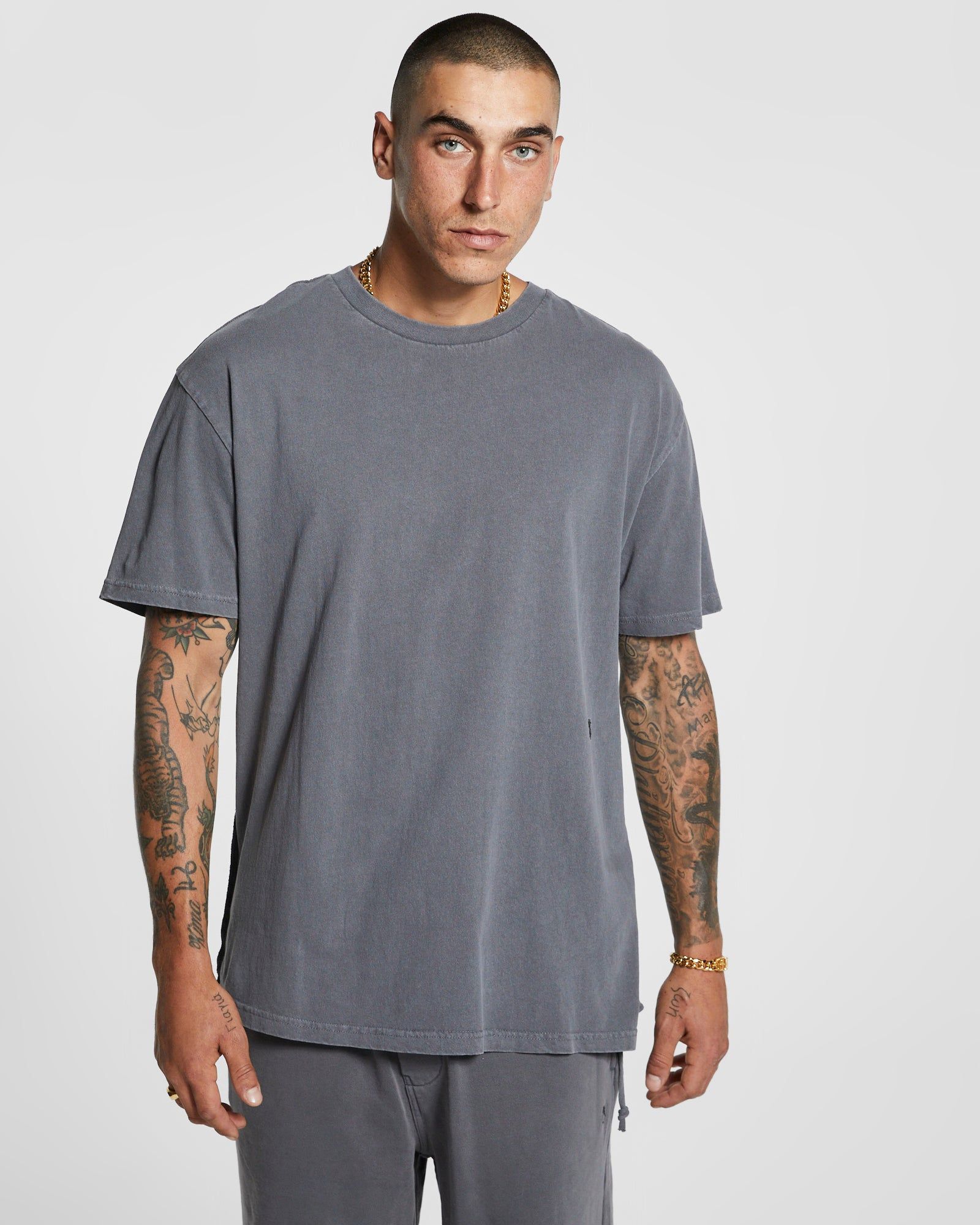 4 X 4 BIGGIE SS TEE CHARCOAL sold by Ksubi product image thumbnail 2