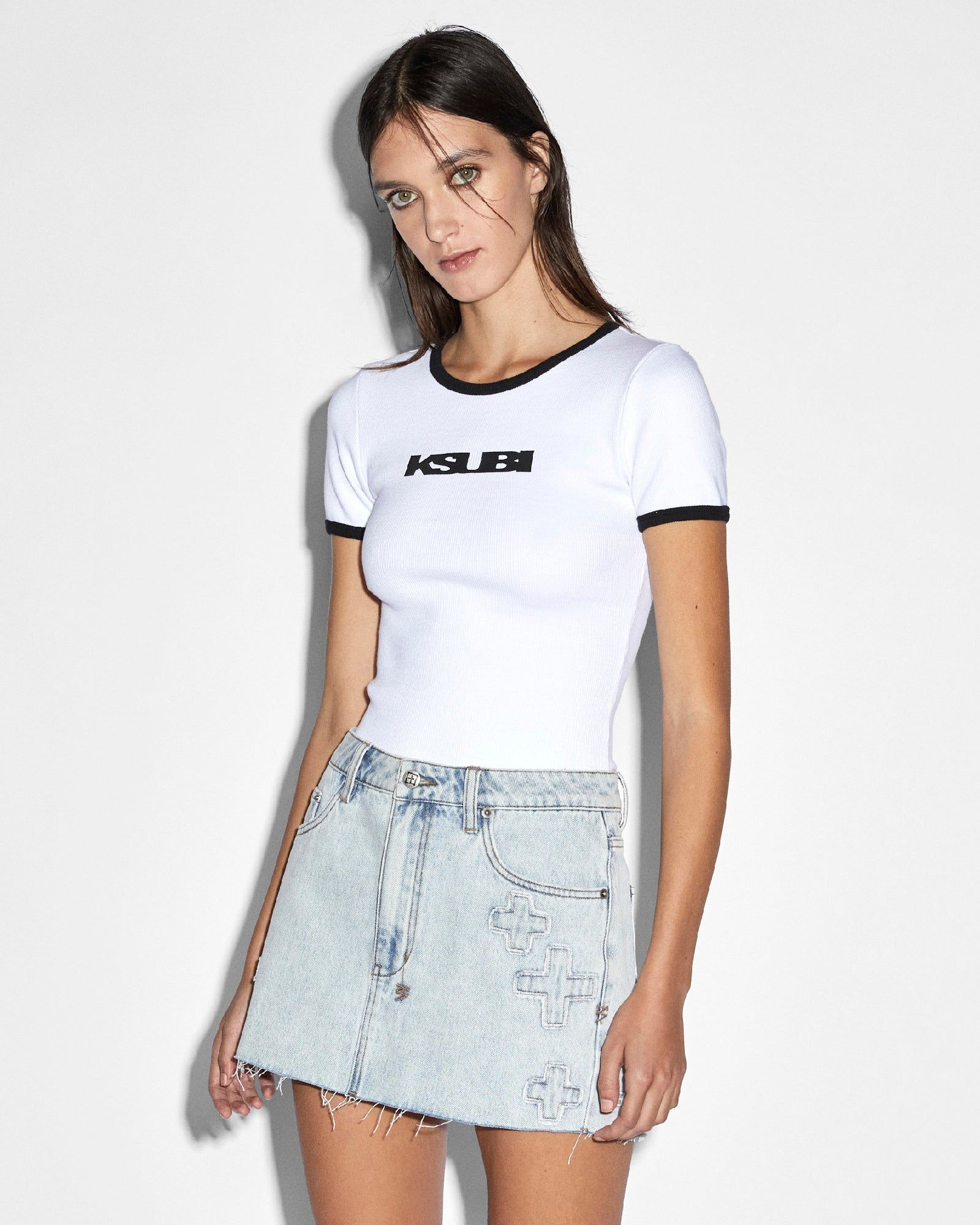 90S ARISE SS TEE WHITE sold by Ksubi