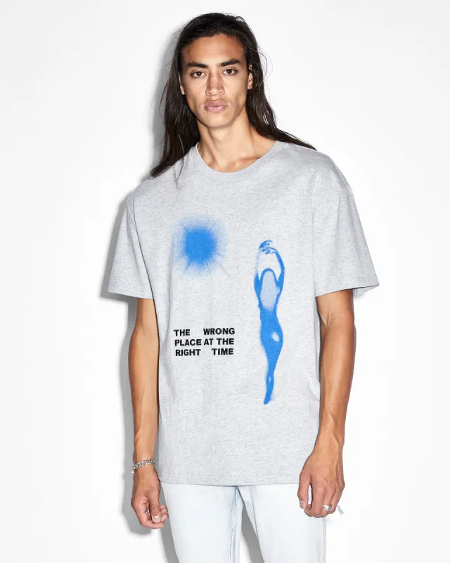 RIGHT TIME BIGGIE SS TEE GREY MARLE sold by Ksubi