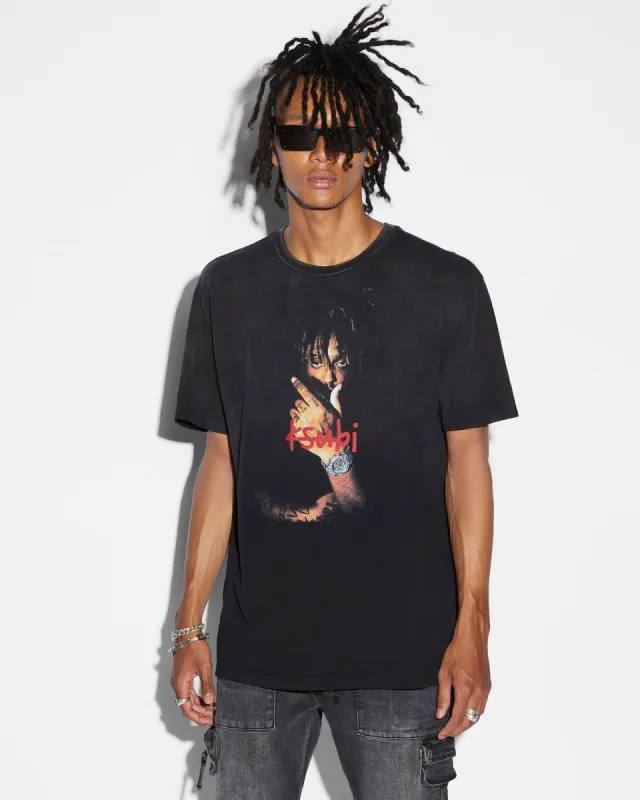 999 JUICE WRLD BIGGIE SS TEE JET BLACK FADE sold by Ksubi