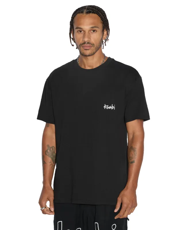 ALL DAY BIGGIE SS TEE JET BLACK sold by Ksubi