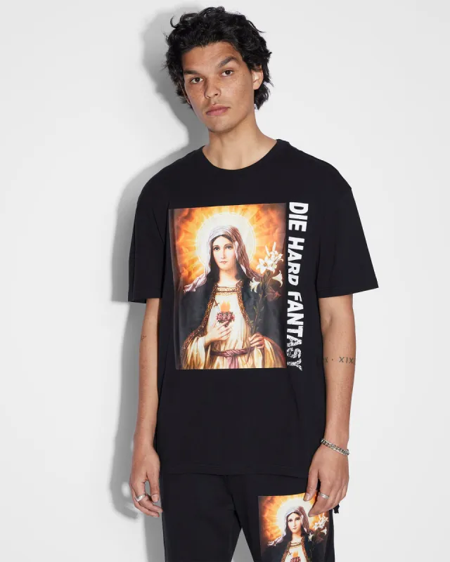 SAINT BIGGIE SS TEE JET BLACK sold by Ksubi