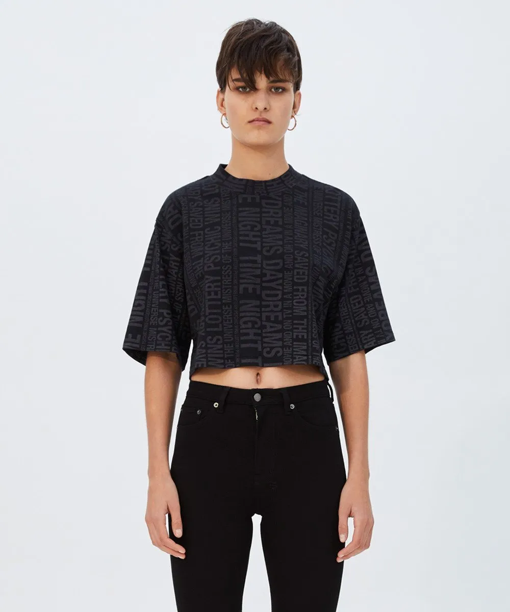 TABLOIDS CROPPED TEE BLACK sold by Ksubi product image thumbnail 4