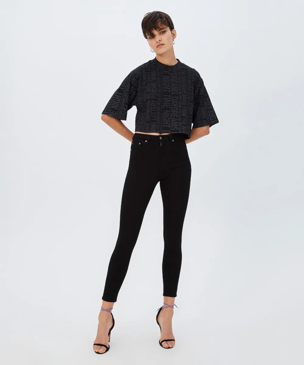 TABLOIDS CROPPED TEE BLACK sold by Ksubi