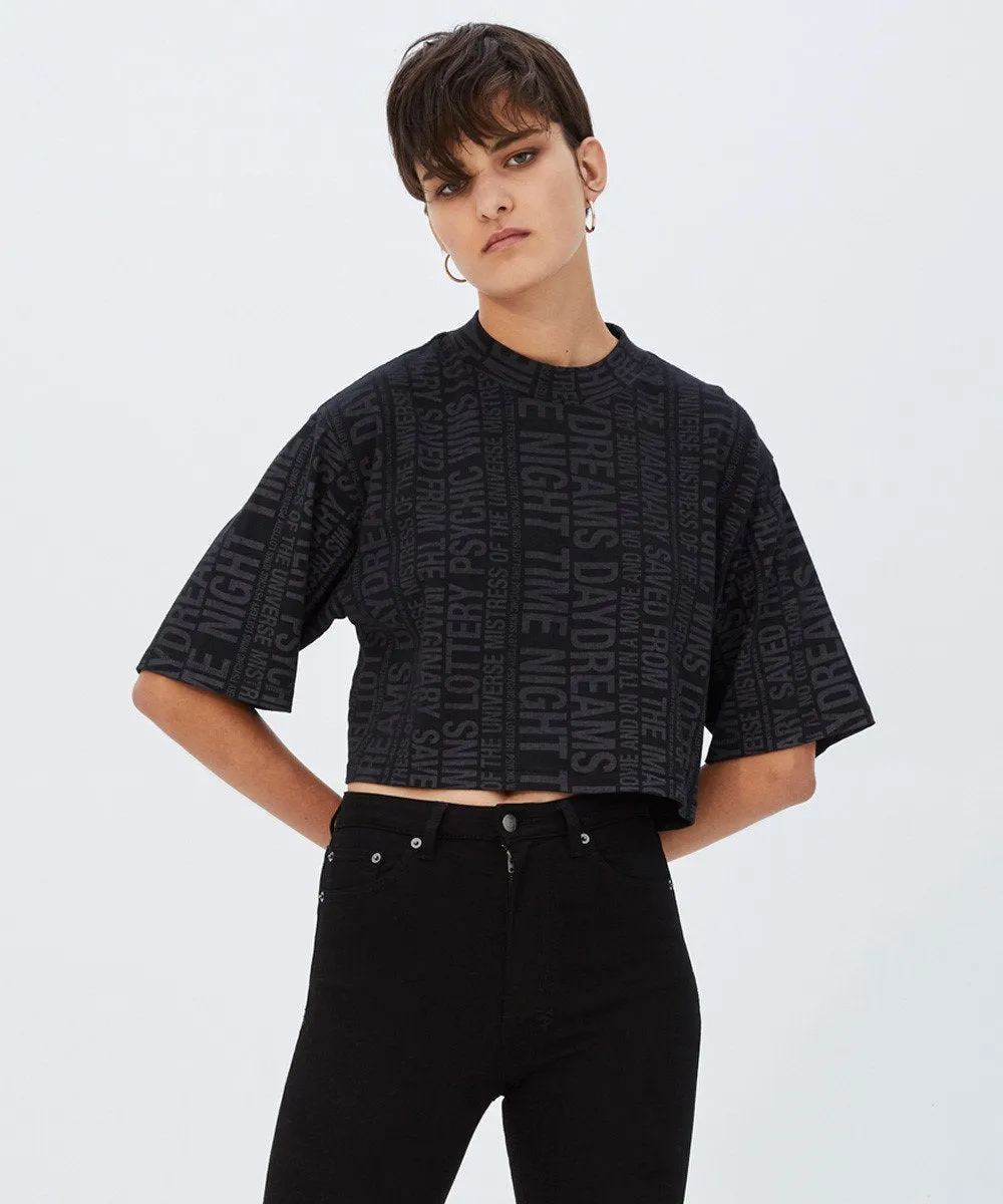 TABLOIDS CROPPED TEE BLACK sold by Ksubi product image thumbnail 3