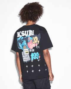 WASABI BIGGIE SS TEE JET BLACK sold by Ksubi