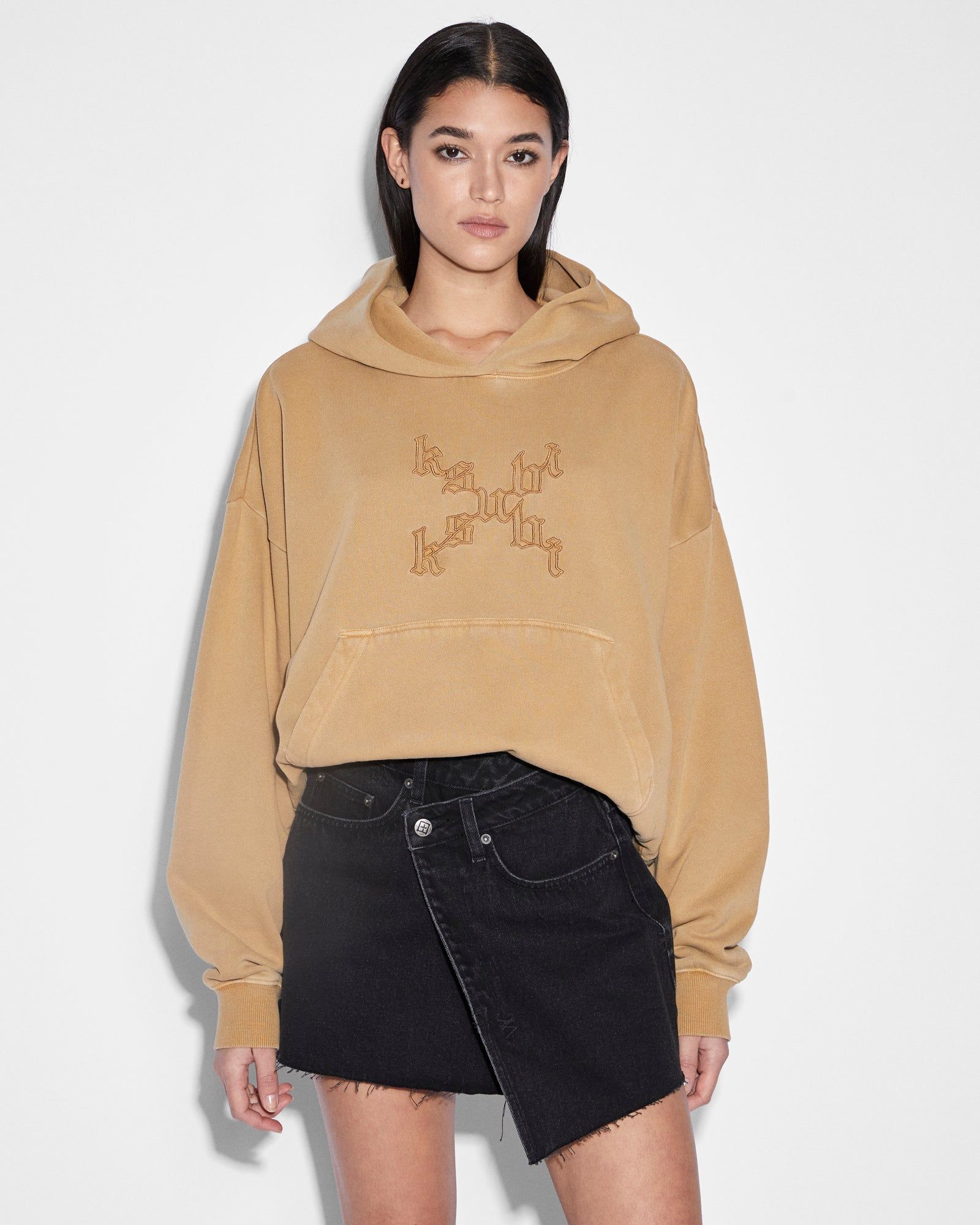 IMPRINT SLOUCH HOODIE TAN sold by Ksubi