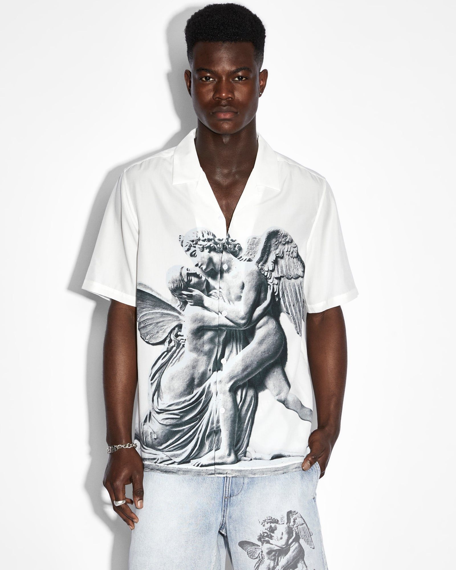 LOVESIK RESORT SS SHIRT WHITE sold by Ksubi