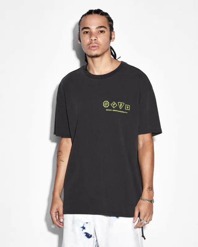 ENJOY BIGGIE SS TEE FADED BLACK sold by Ksubi
