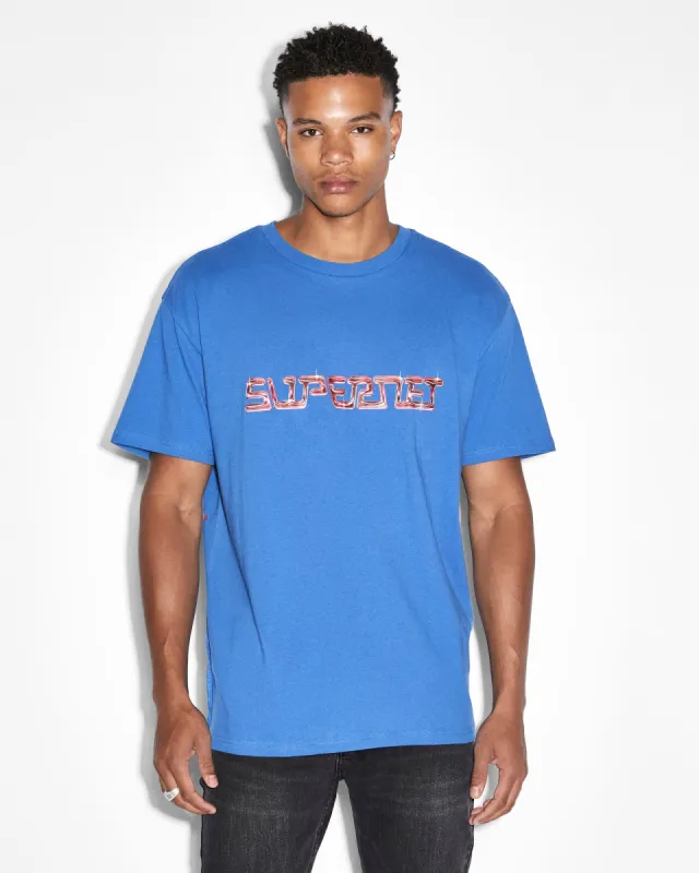 SUPERNET BIGGIE SS TEE COBALT made by Ksubi