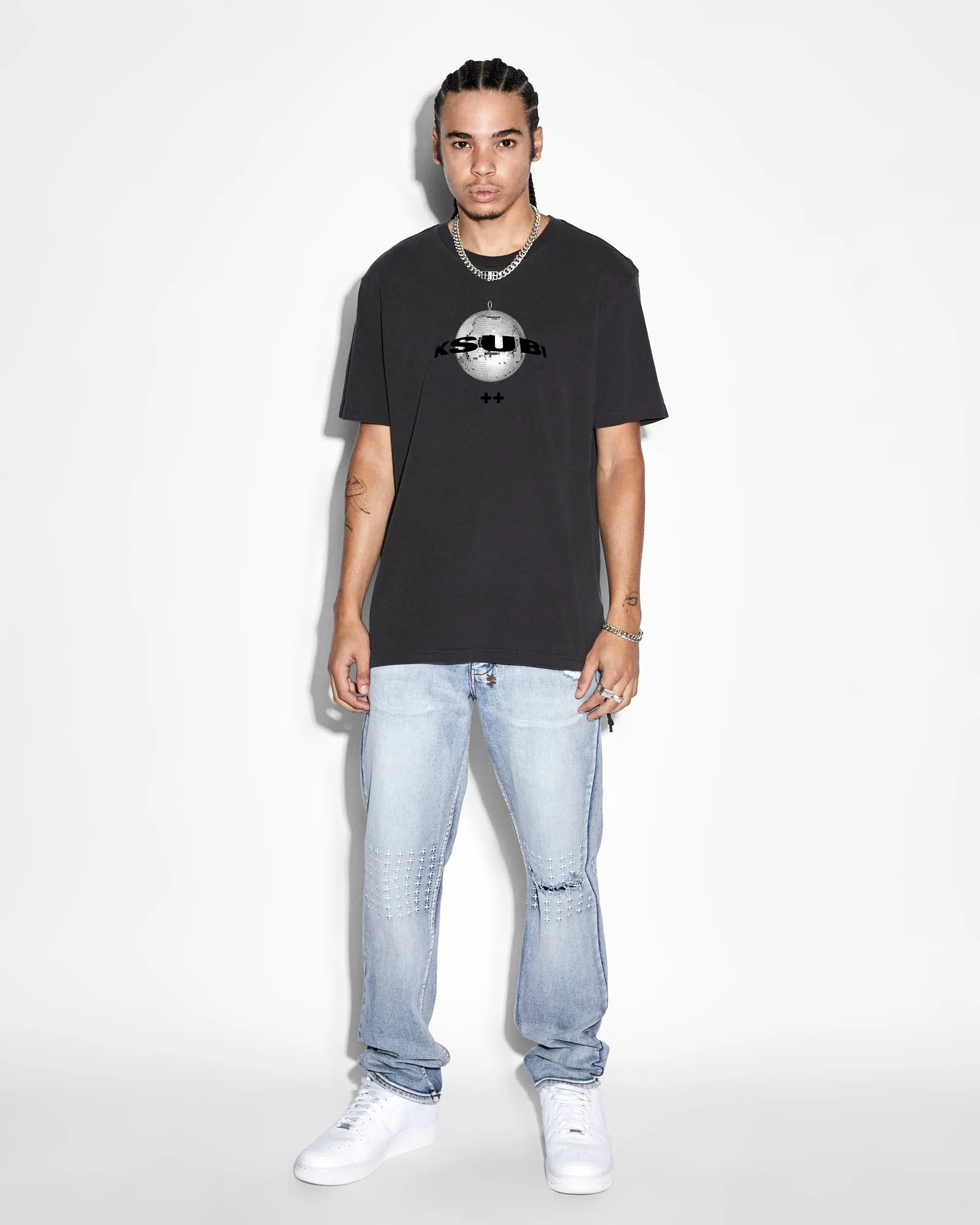 DISCO KASH TEE SS TEE WASHED BLACK sold by Ksubi product image thumbnail 2
