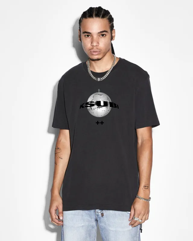 DISCO KASH TEE SS TEE WASHED BLACK sold by Ksubi