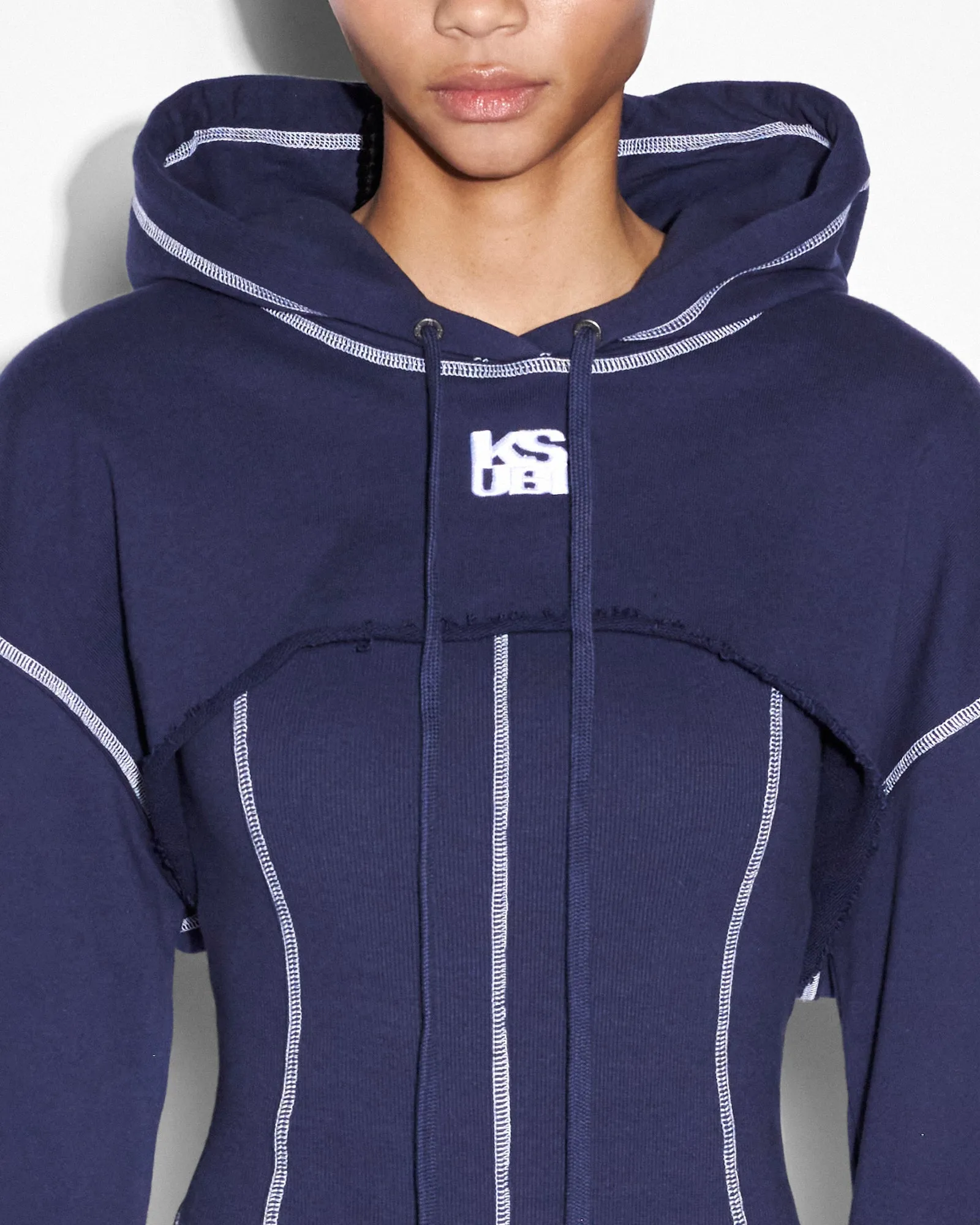 PURSUIT SHRUG HOODIE NAVY sold by Ksubi product image thumbnail 4