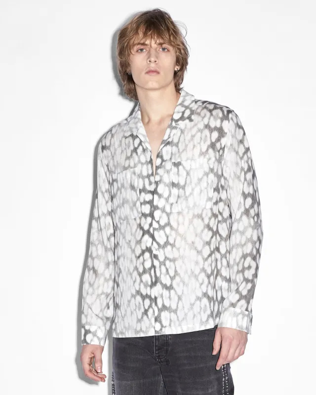 LEO PORTAL RESORT LS SHIRT GREY sold by Ksubi