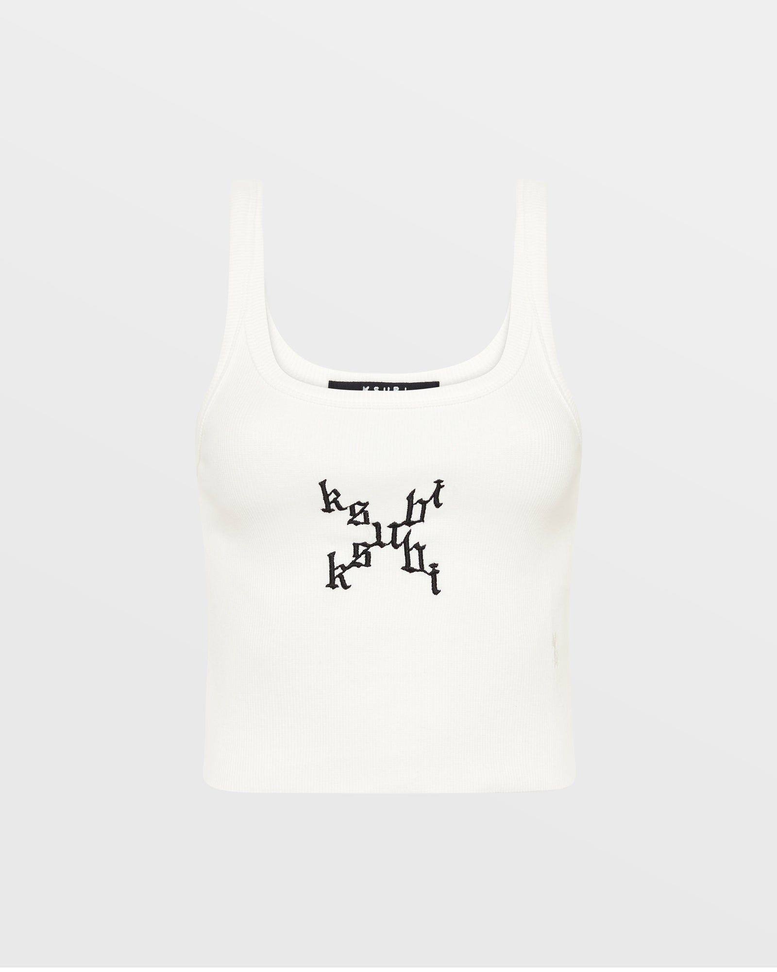IMPRINT CROPPED ARISE TANK WHITE sold by Ksubi product image thumbnail 5