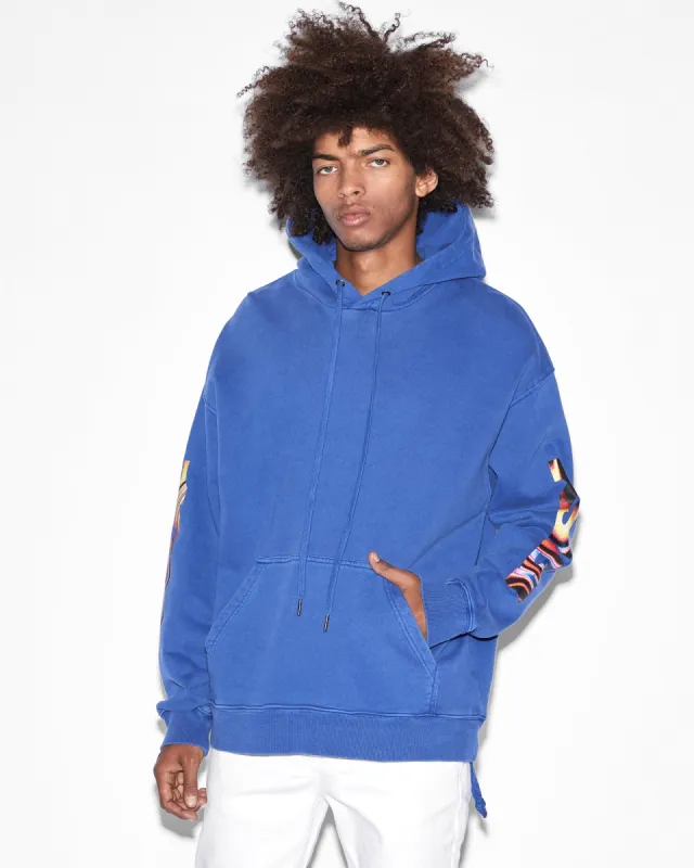 MINDSTATE BIGGIE HOODIE SOLID BLUE sold by Ksubi
