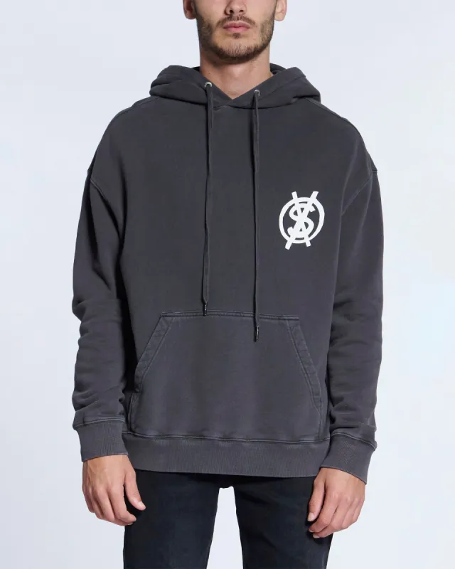 DOLLAR KASH HOODIE FADED BLACK sold by Ksubi