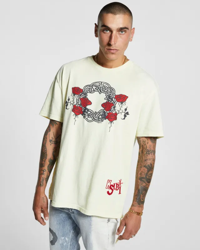 TURBO ROSE BIGGIE SS TEE LEMON sold by Ksubi