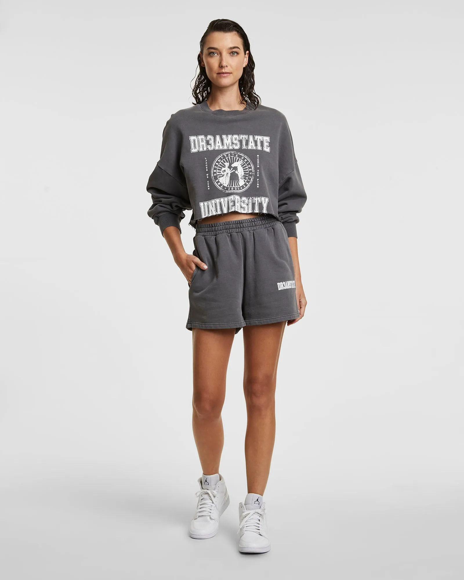 VARSITY CROP CREW WASHED GREY sold by Ksubi product image thumbnail 5