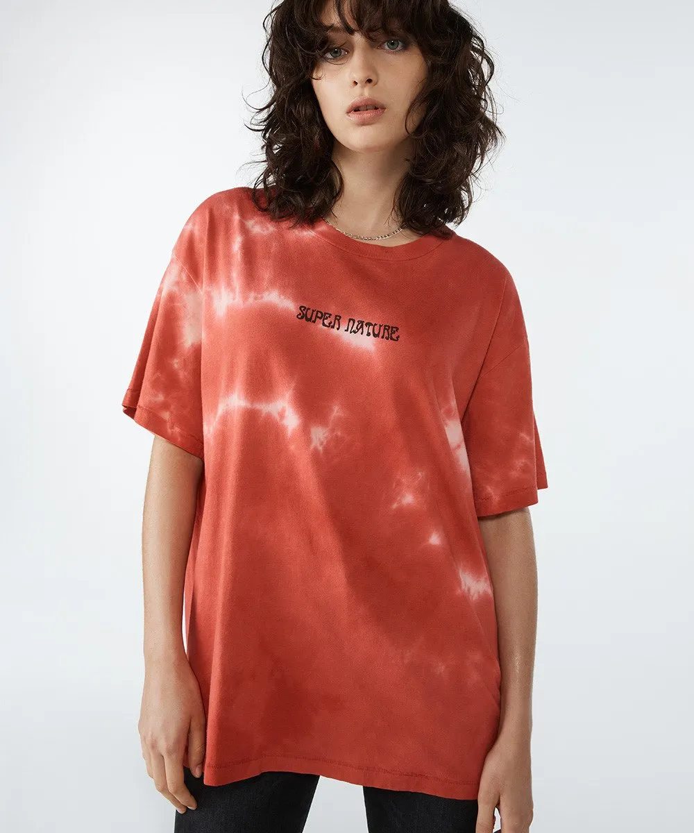 SUPER NATURE SS TEE RED DYE sold by Ksubi